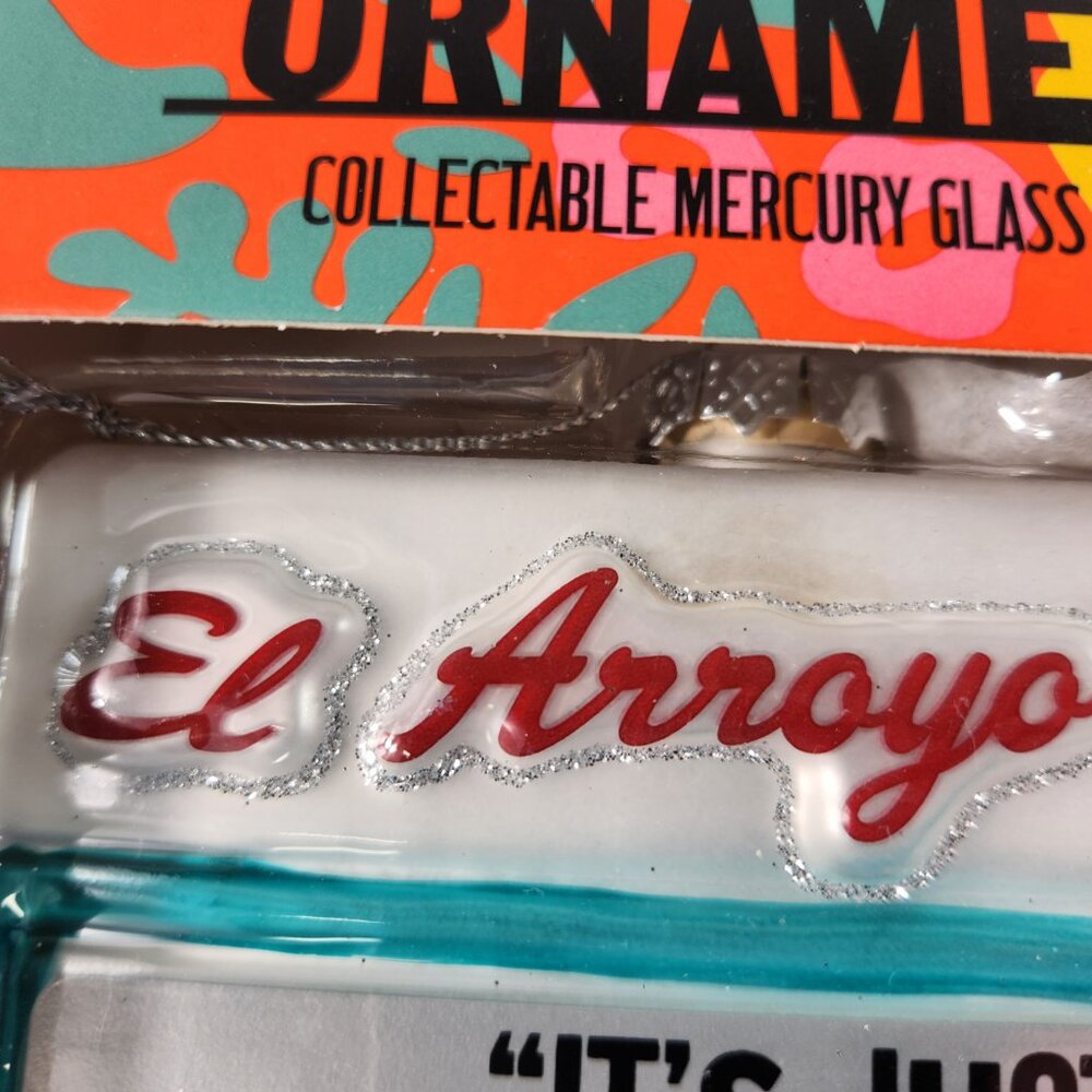 El Arroyo Mercury Glass Christmas Ornament Holiday HTF It's Just A Dog NEW - Picture 3 of 8